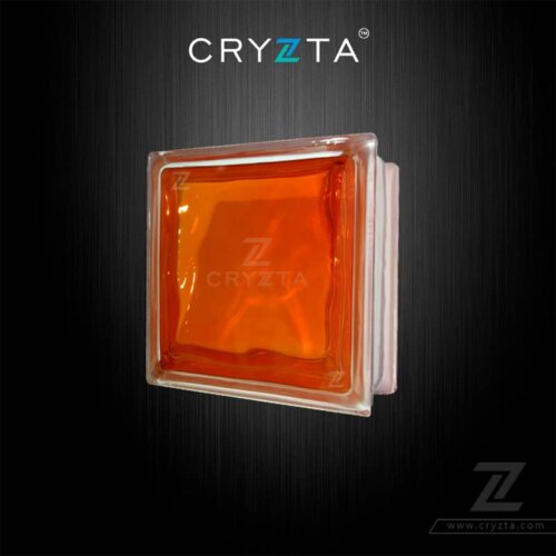 Cryzta-Color-Glass-Block-Orange-New-Wave