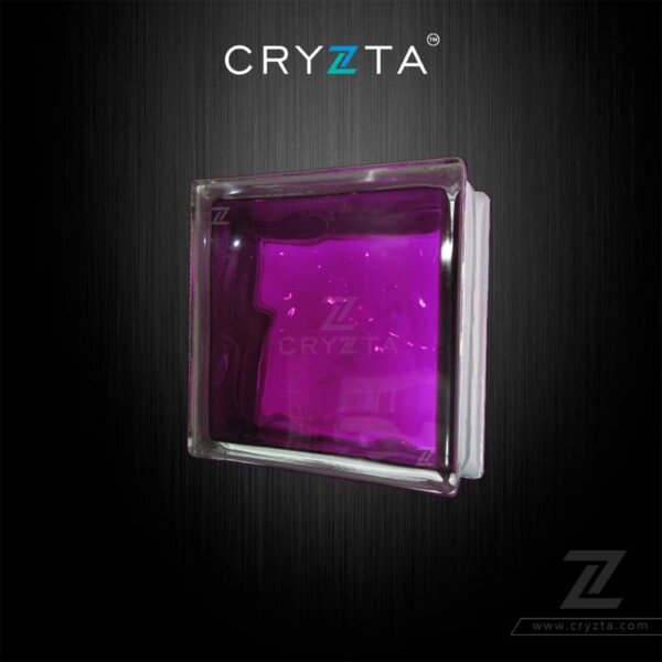 Cryzta-Color-Glass-Block-Violet-New-Wave