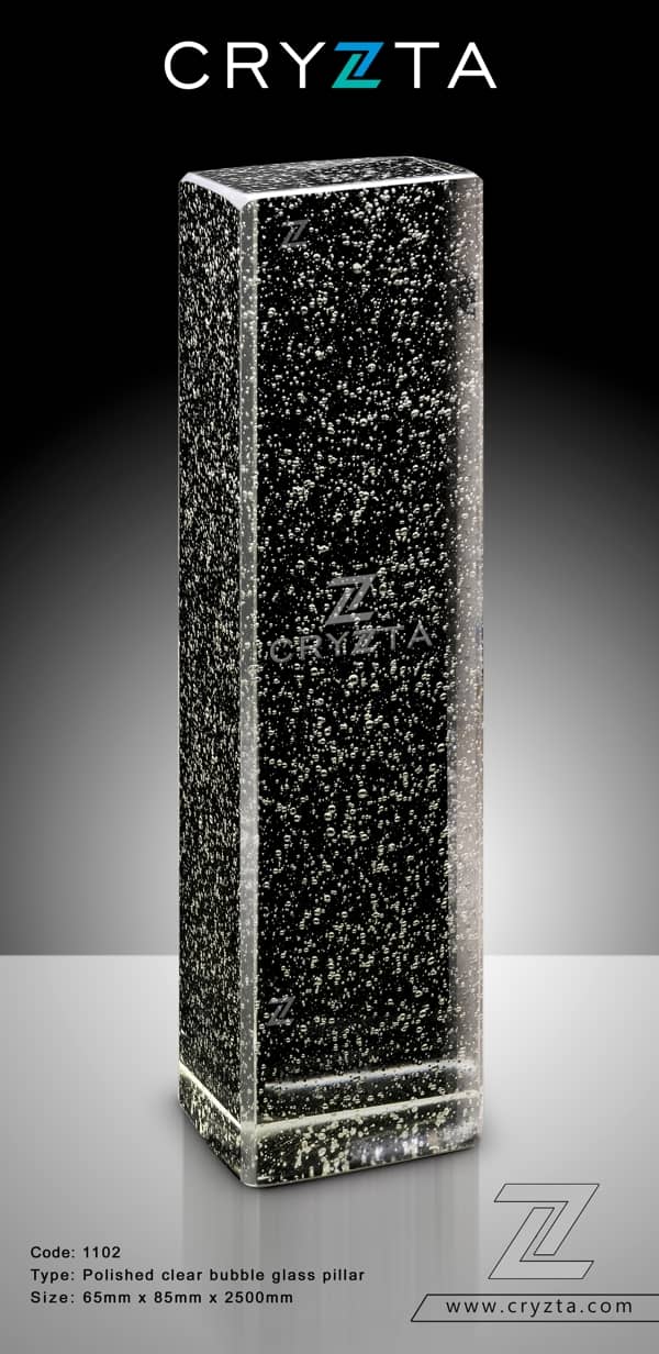 Crzta glass Pillar 1102- 65mm x 85mm Polished
