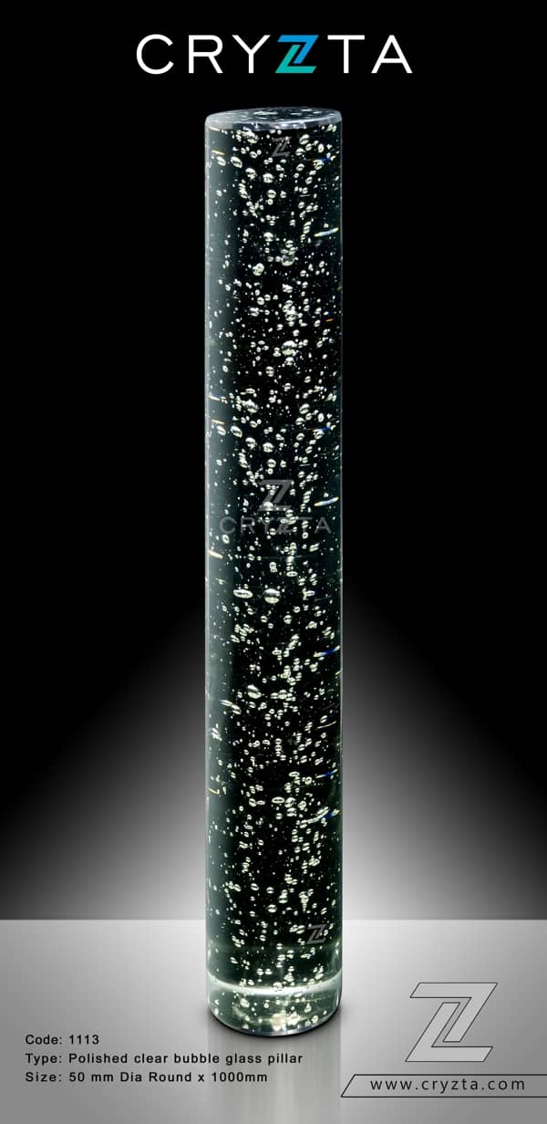 Glass Pillar 50mm polished Round