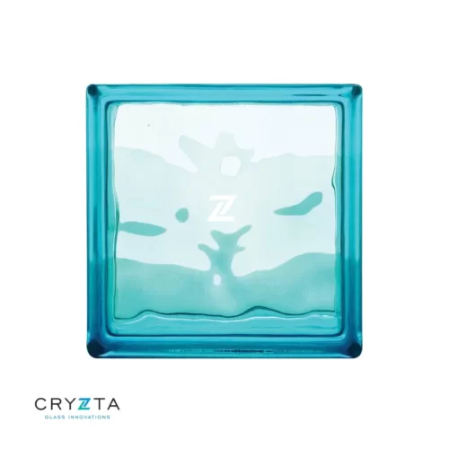 Glass Block New Wave turquoise blue glass block